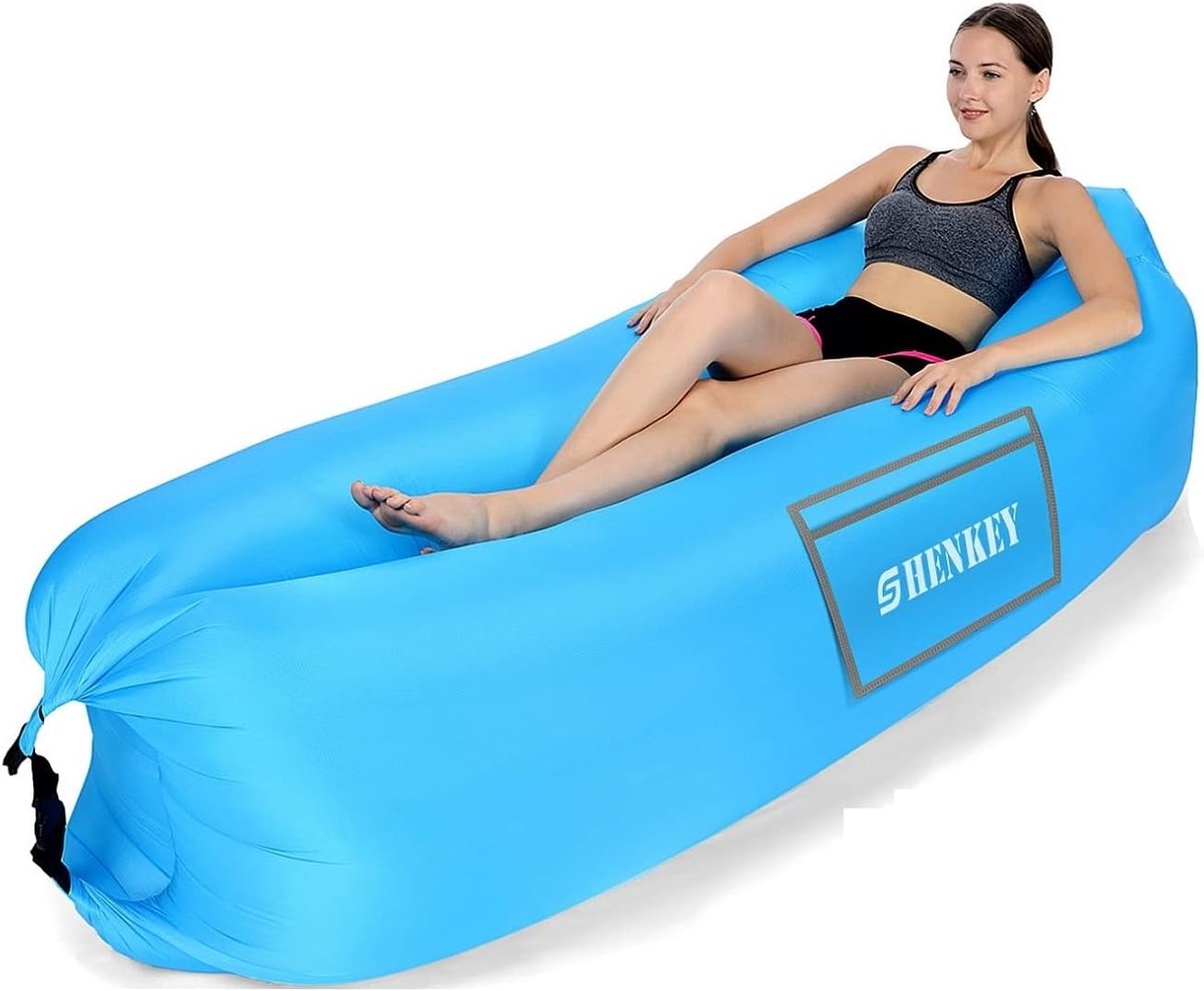 SnelShoppen - Inflatable Sofa - Waterdichte Air Sofa - Opblaasbare Lounger voor Camping, Tuin, Reizen en Festivals - Ultra Comfortabel en Eenvoudig te