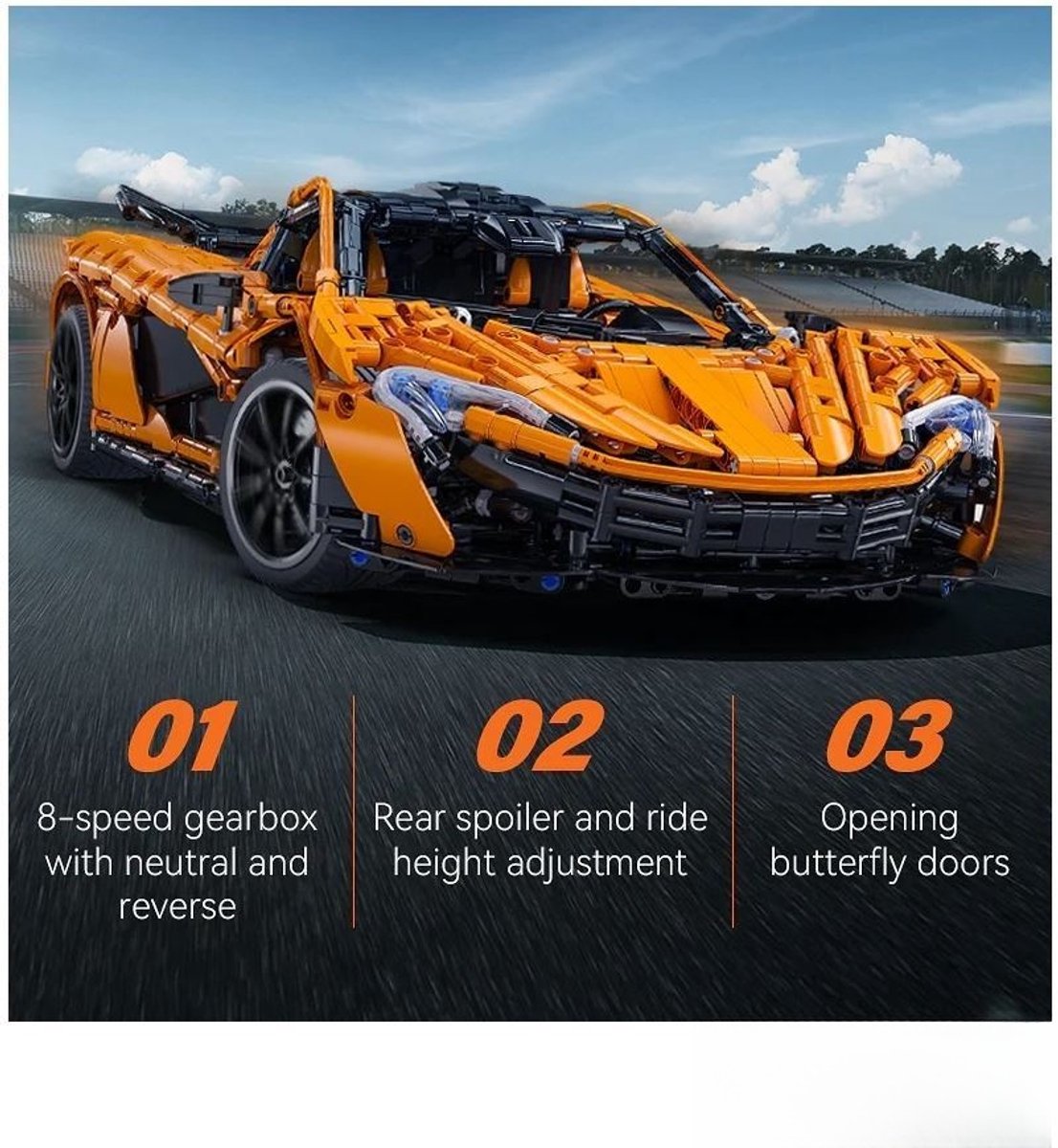 CadaBricks C61513W Assassin XR mega bouwset | City fast champions adventure | Creator and classic motor bouwpakket | Technic speelgoed ideas voor volwassenen | Icons furious speed f1 auto geschikt voor Lego | Technische bouwdoos met 3617 bloks — afbeelding 10