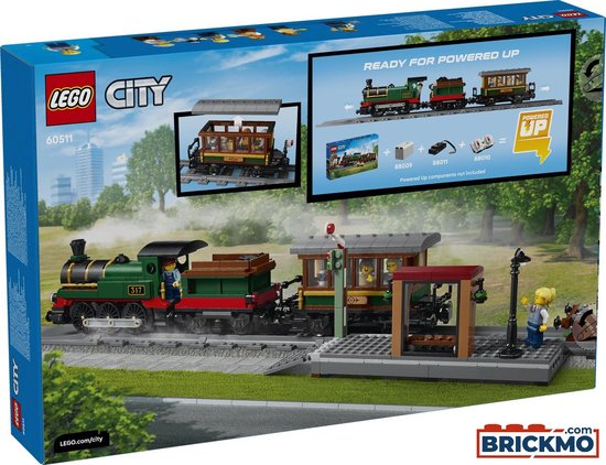 LEGO City Vintage Stoomtrein Trein Speelgoed voor Kinderen van 7 Jaar en Ouder - 60511