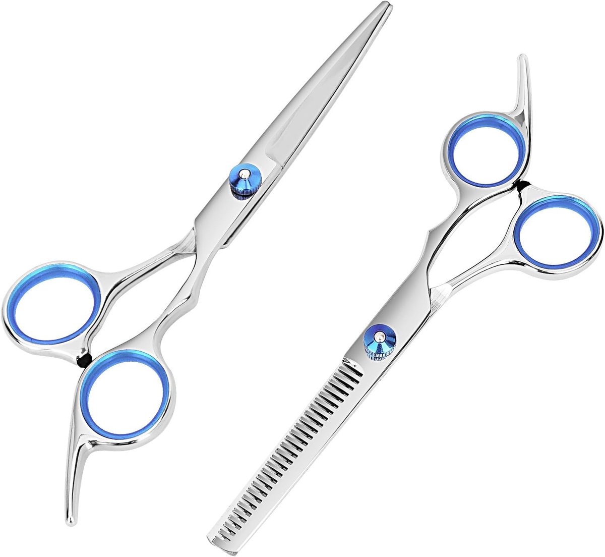 Tweedelige roestvrijstalen tondeuse- en schaarset - scherpe messen, ergonomische haarschaar