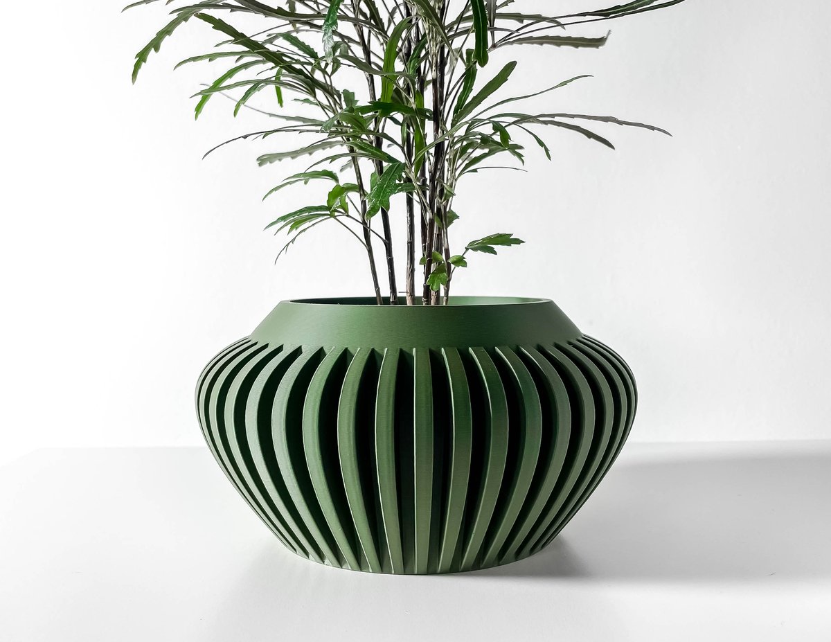 Skushy Caios Bloempot - Moderne Designpot voor Kamerplanten - Sculpturale Plantenpot voor Woonkamer en Kantoor - Premium Woondecoratie