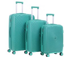 FLY & BYE FLY&BYE® Kofferset Core - S/M/L - 3 Delig - Complete Set - 35 Handbagage + 60 en 94L Ruimbagage - Cijferslot - Groen