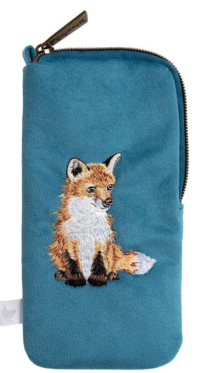 Brillenetui Wrendale - 'Daydreamer' Fox Embroidered Glasses Pouch