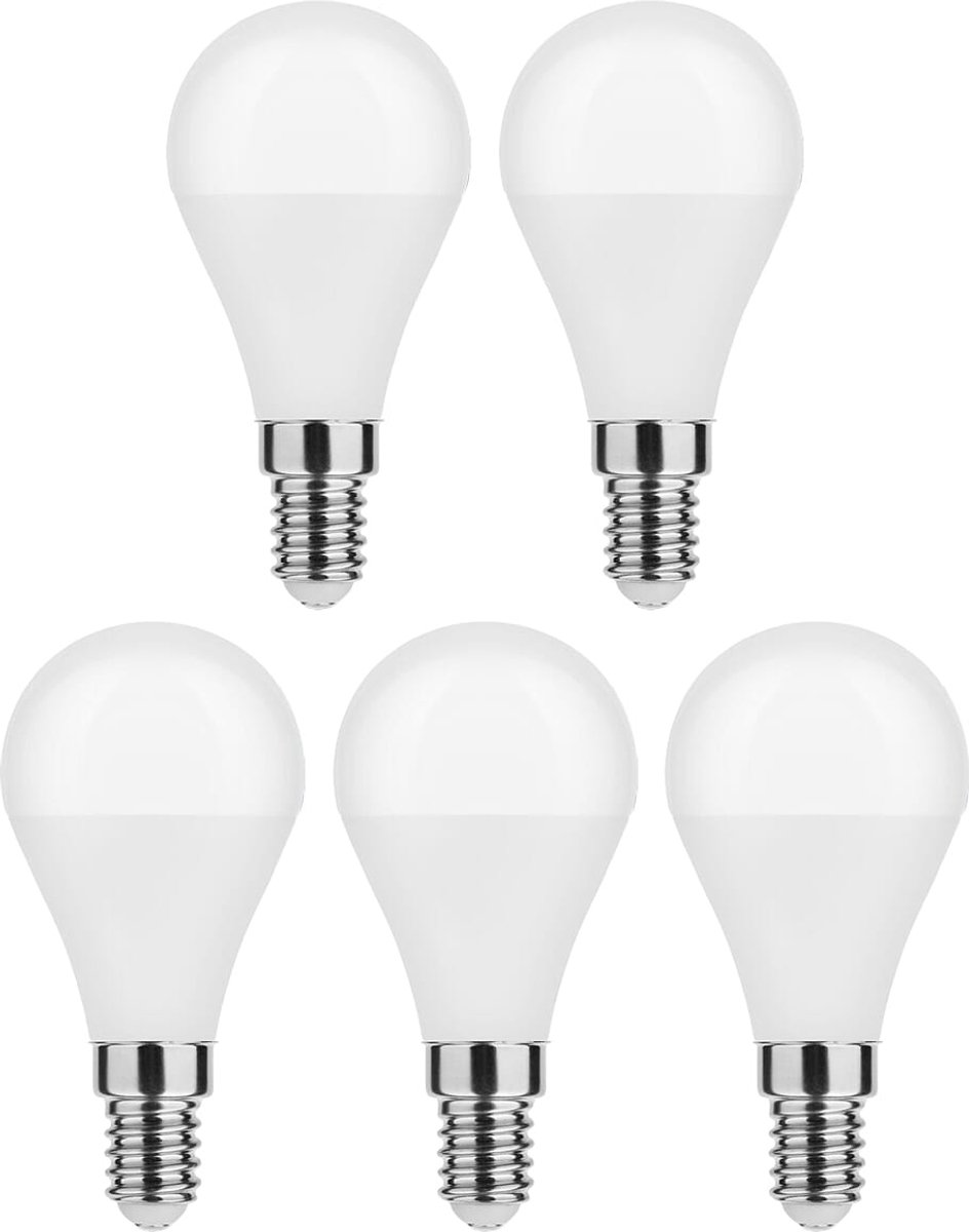 Modee E14 LED Lamp - 8.5W 806LM 2700K - Warm Wit - LED Globe Mini G45 - Vervangt 60W Halogeen Gloeilamp - 5 stuks