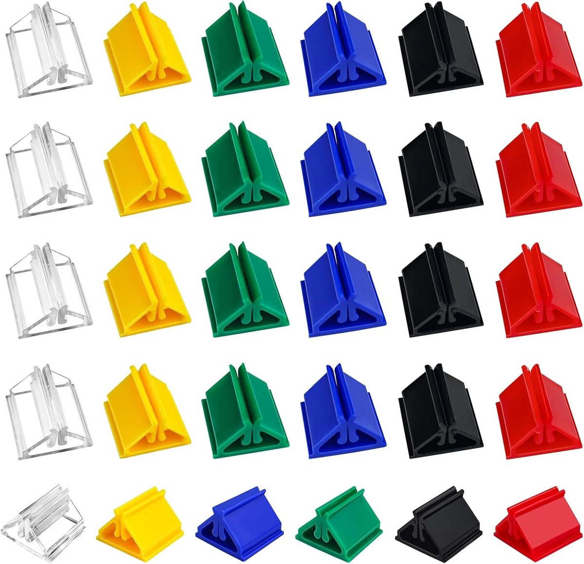 Kleurrijke Plastic Kaarthouder Set van 30 Stuks voor Foto's, Visitekaartjes en Memos voor Feestjes en Evenementen