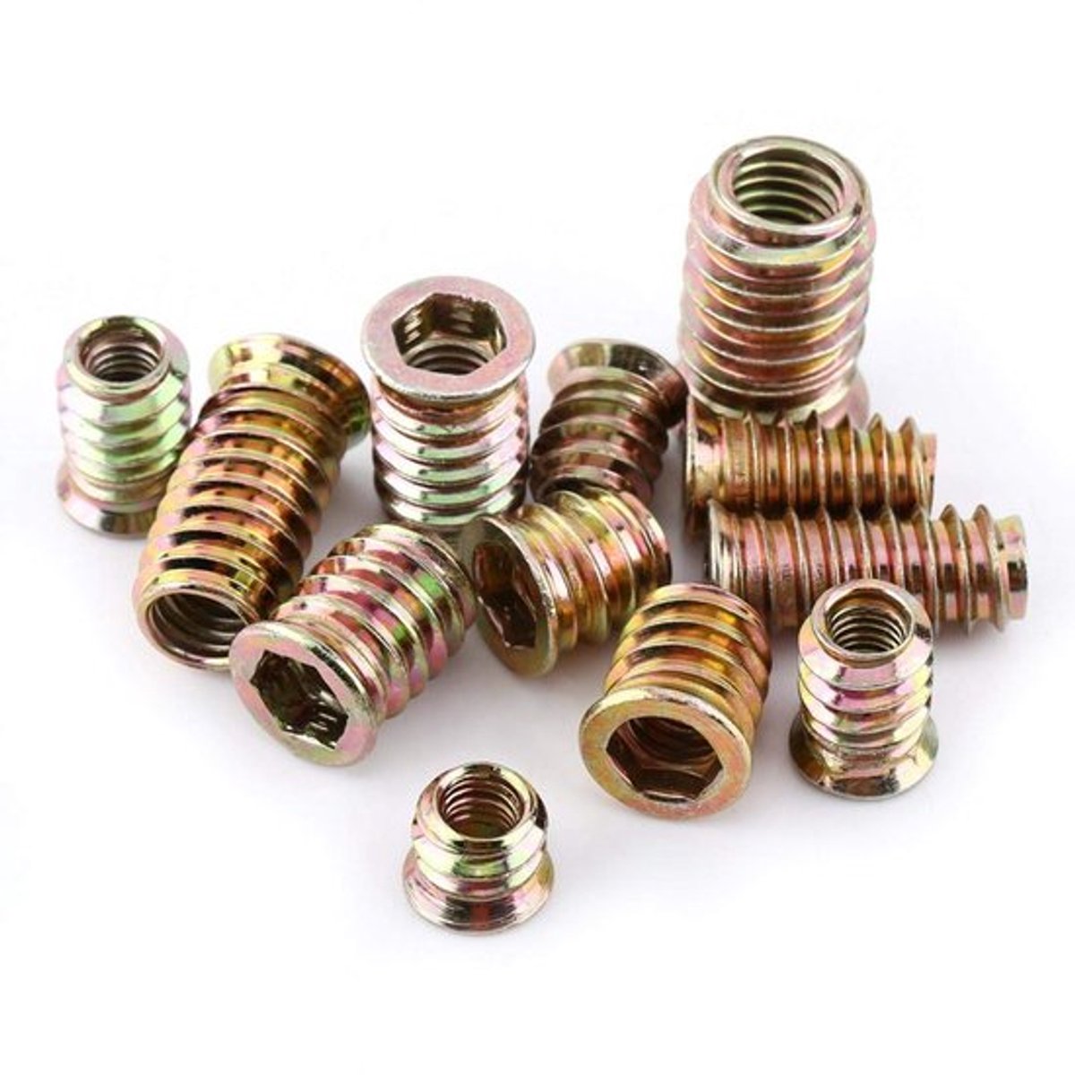 Inschroefmoeren M6 x 25 - 20 Stuks - Schroefdraadhulzen - Binnenzeskant - Indraaimoffen - Slagmoeren - Schokbestendig ontwerp - Schroefmoeren