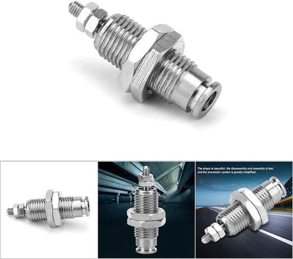 Luchtcilinder Mini - 6/10/15mm Boring - 5/10/15mm Slag - Enkelwerkende Buitendraad - 0,2/0,15~0,7 Mpa - Voor Industrieel Gebruik - Pneumatische Cilinder