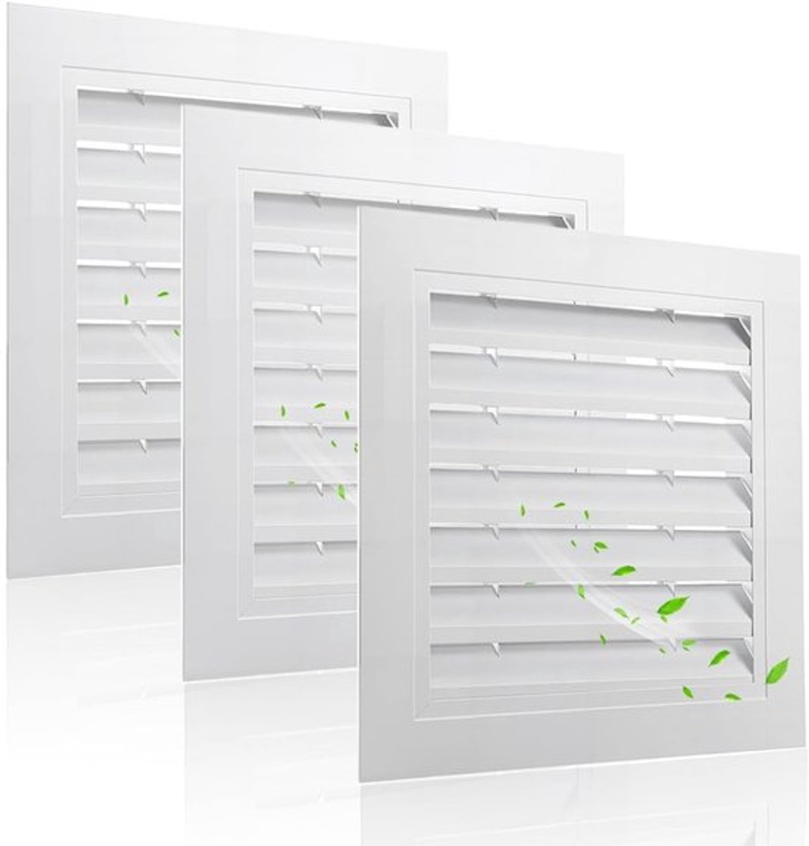 Ventilatieafdekking Robuust Aluminium - Ventilatierooster Vierkant - Ventilatieopeningen -