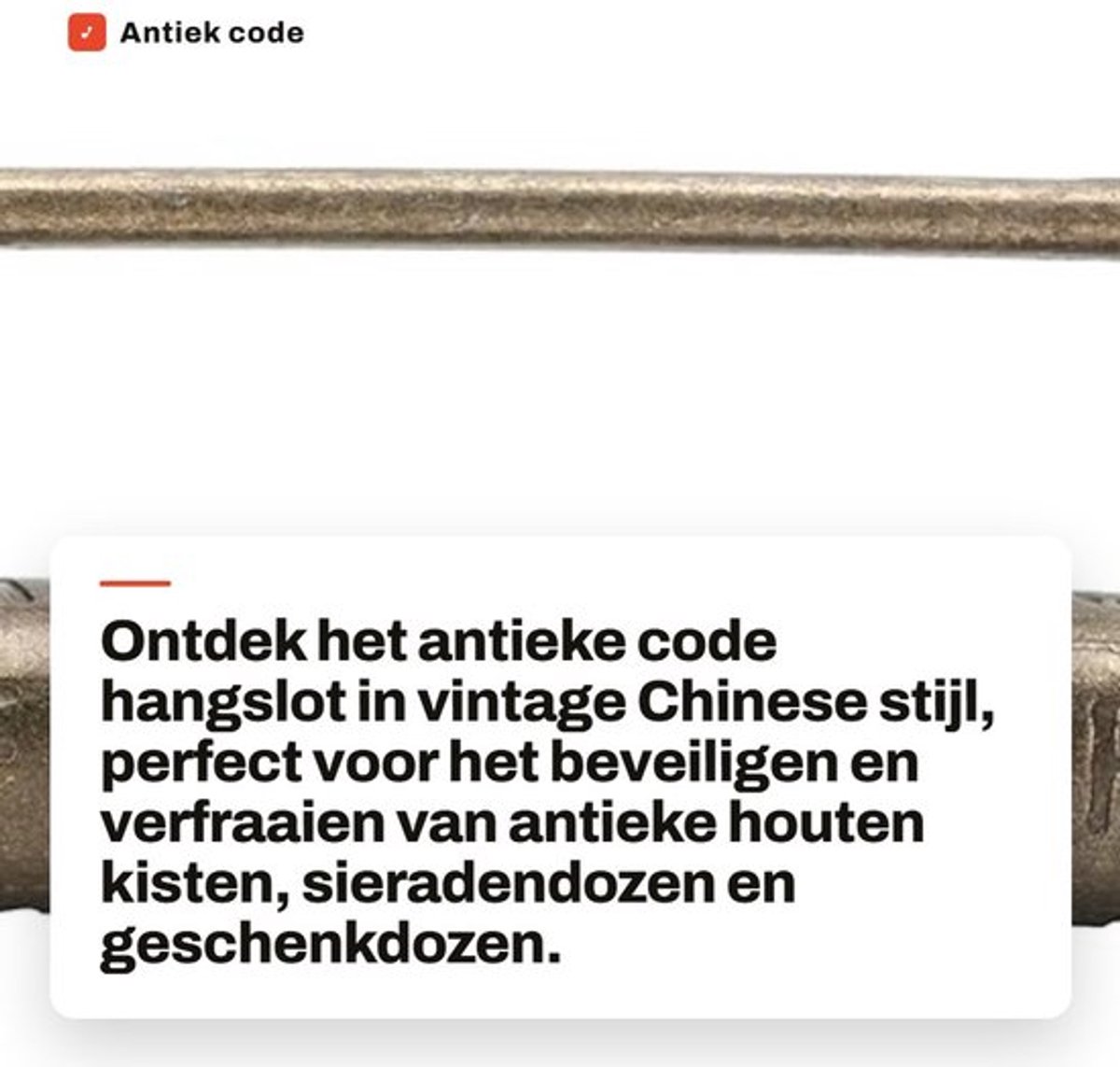 Hangslot Antiek - Cijferslot Vintage - Zinklegering - Decoratief Slot - Geschikt voor Houten Kisten - Sterk en Duurzaam
