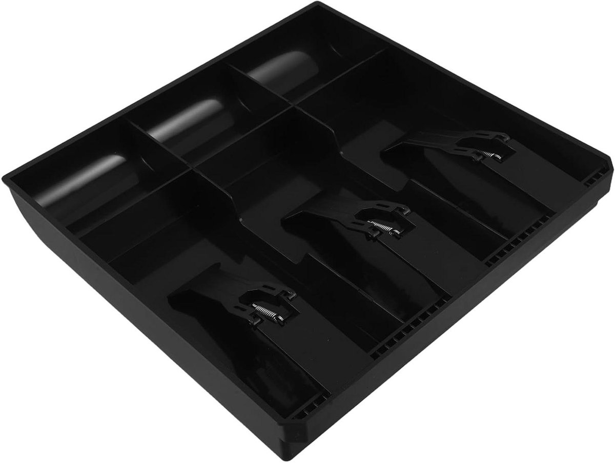 Kassalade met Vakken - Geldlade Organizer - Efficiënt Geldbeheer - Compact Functioneel Ontwerp - 24.5 x 24.4 x 3.3 cm