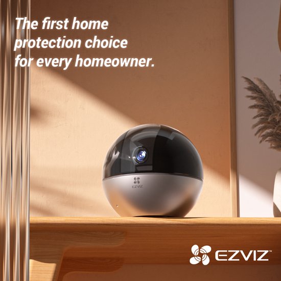 EZVIZ E6 Bolvormig IP-beveiligingscamera Binnen 2880 x 1620 Pixels Plafond/wand/bureau van EZVIZ — afbeelding 3