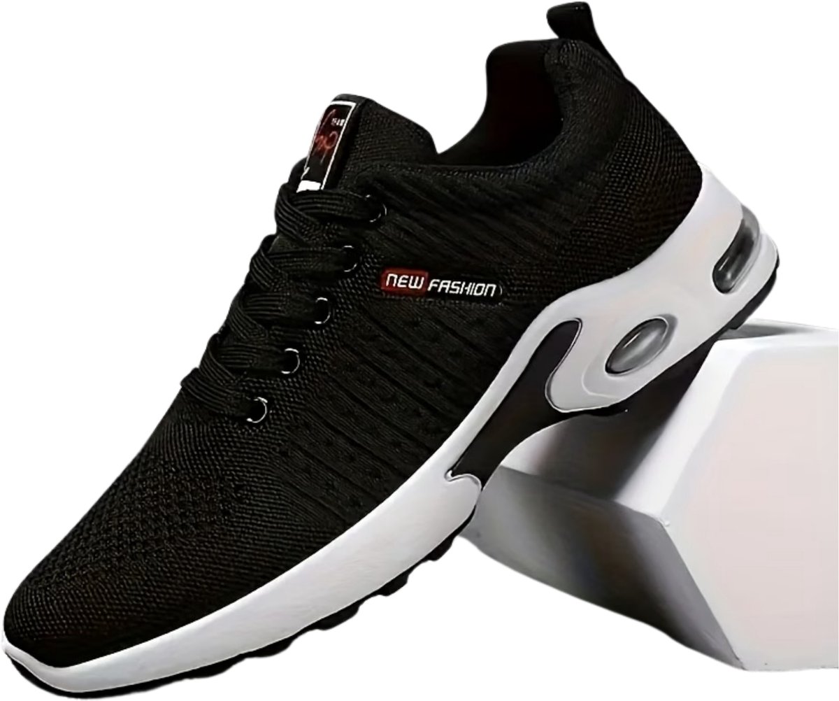 Currero Schoenen Heren Sneakers Comfortabel Wandelschoenen Casual Volwassenen 46 Zwart