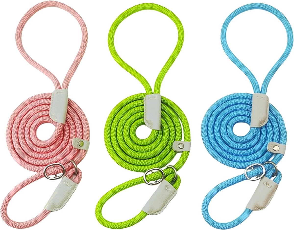 Hond leash 5 ft - Verstelbaar nylon - Padded handvat - Ideaal voor training - SnelShoppen