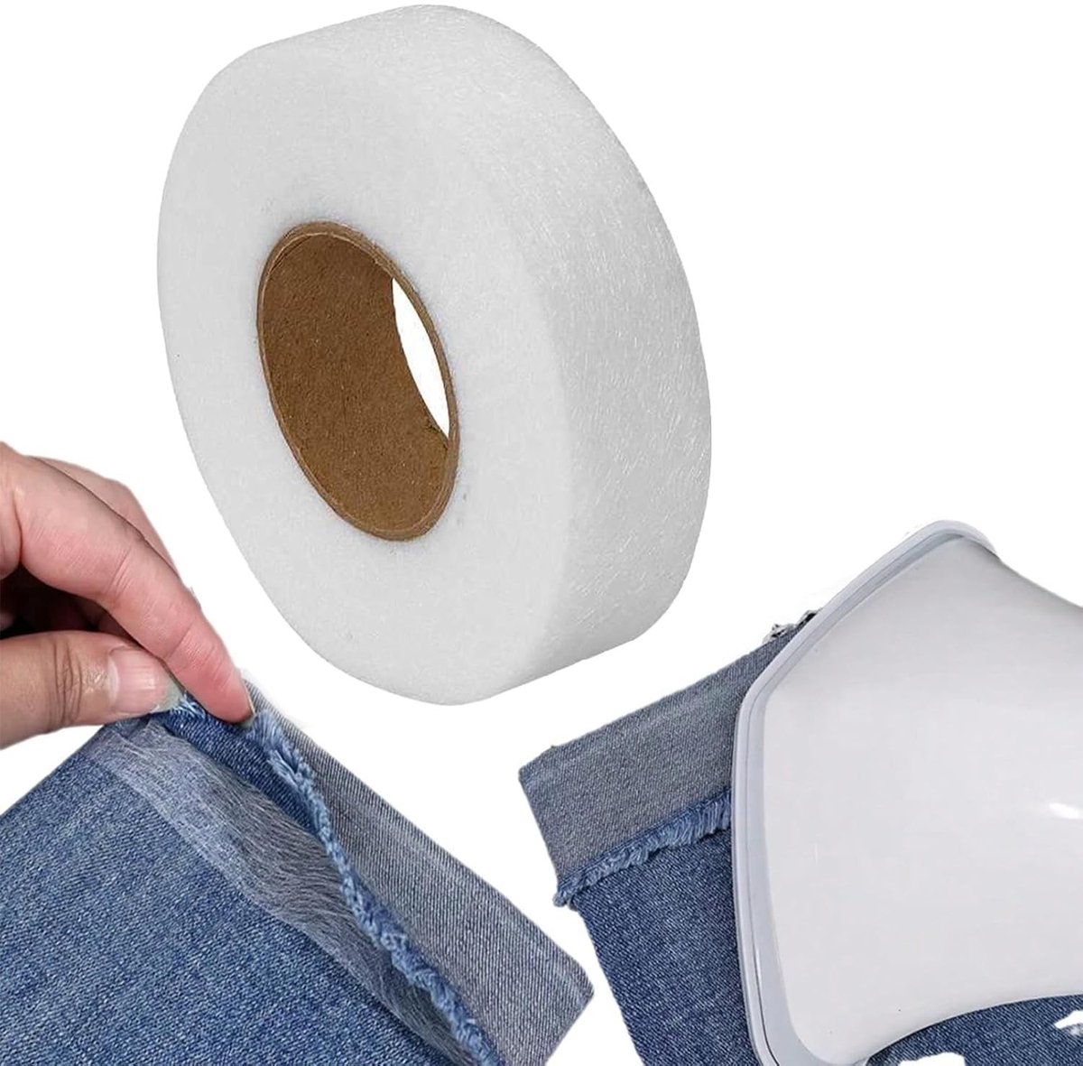 Zoomband om op te strijken - Strijkband textiel - Kleding repareren - Wasbestendige hechting - 64 m x 4 cm