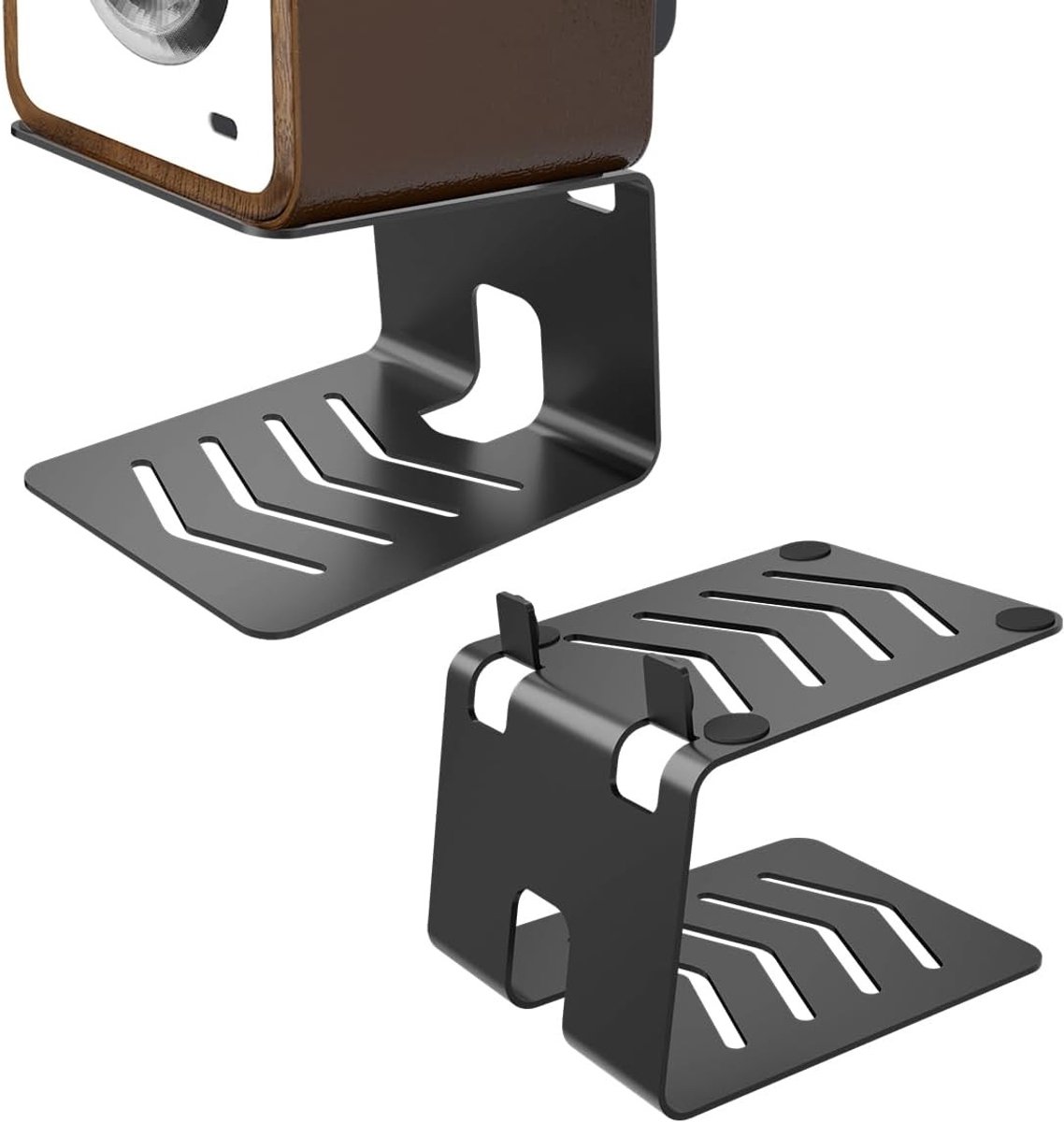 Luidsprekerstandaard met trillingsabsorberende pads - Metaal - Tot 15kg per stuk - Optimaliseer je luisterervaring - ShopVlot