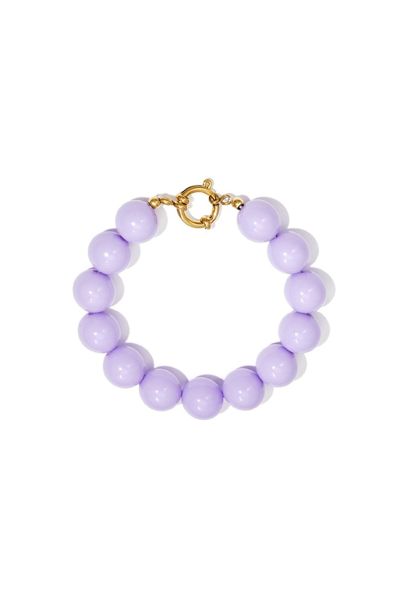 Statement - Kralen Armband - Hars & Stainless Steel - - Lichtpaars