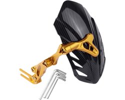 Motorfiets Spatbord - Spatlap Achterspatbord - Bescherming Motor - Universele Pasvorm - 34 cm x 29 cm - Zwart