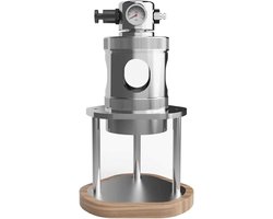 Espressozetapparaat Handmatig - Roestvrij Staal - Thuis Koffie Maken - Met Manometer - 16 Bar - Zilver