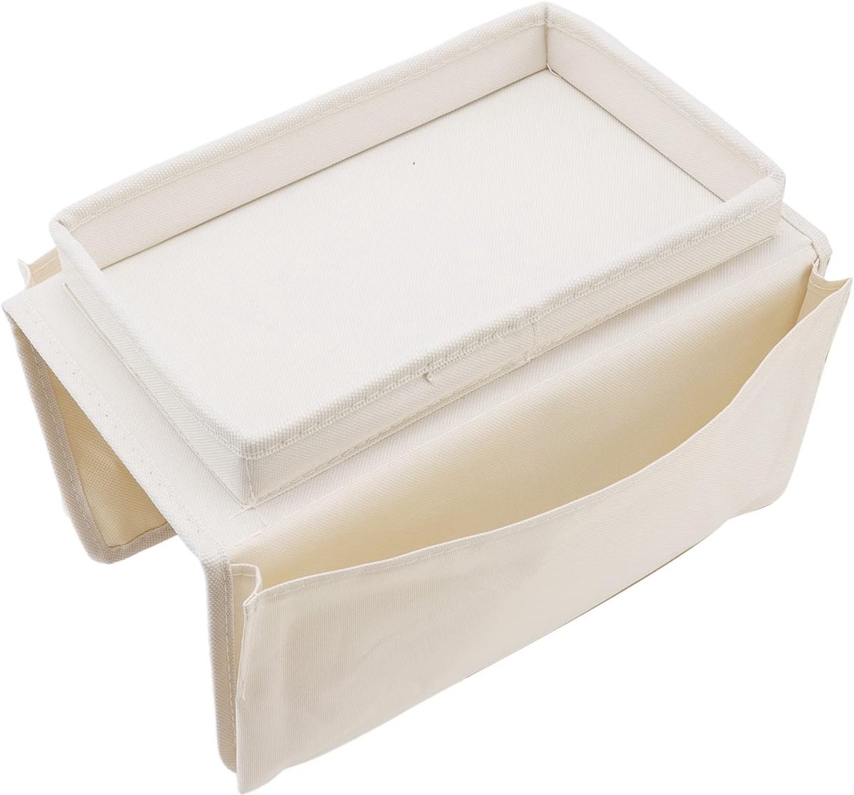 Bank Tafel - Slaapbank Dienblad - Organiseren Woonkamer - Met Meerdere Zakken - 31 x 18 x 5 cm - Beige