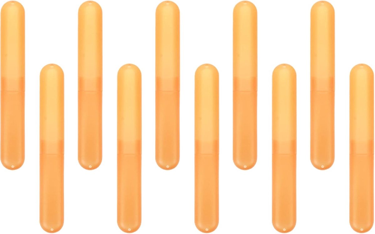 Tandenborstel Hoes - Reis etui - Hygiënisch opbergen - Ventilatiegaten - 10 stuks - Oranje