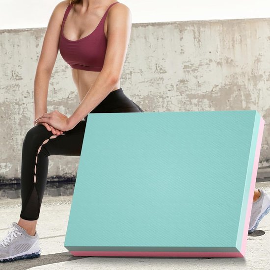 Kniekussen voor Yoga - Pilates Elleboogsteun - Oefeningen op de vloer - Antislip eigenschappen - 52 x 42 cm - Cyaan — afbeelding 3