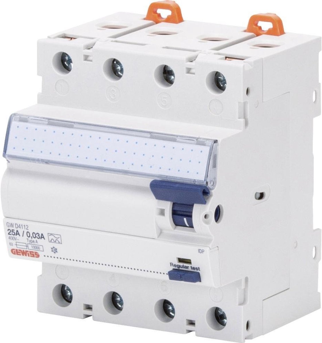 Aardlekschakelaar - Stroomonderbreker Differentieel - Veilige Elektrische Installatie - 4-polig 400V - 40 Ampère - Grijs
