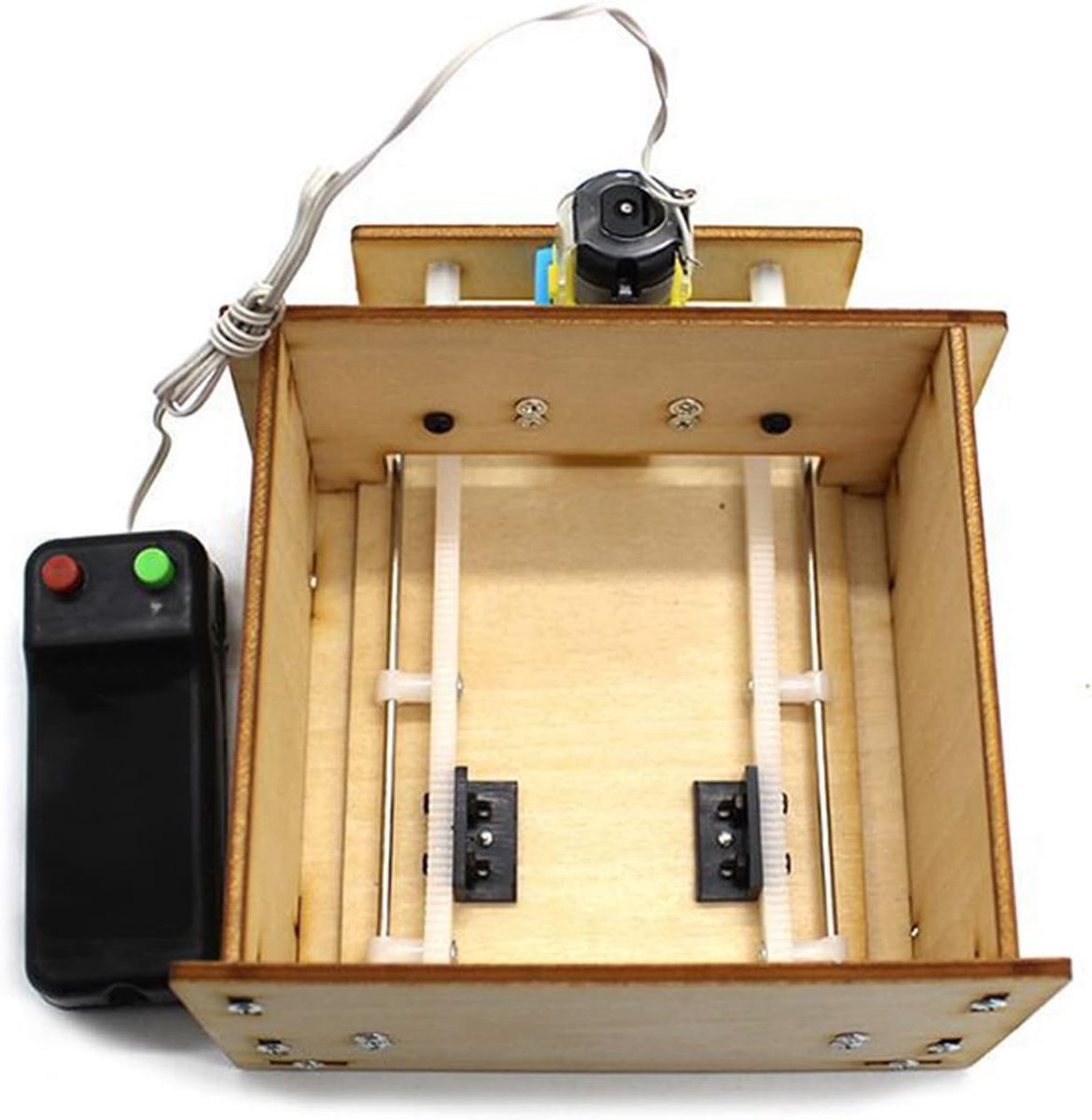 Houten Liftdeurset - Doe-het-zelf Kit - Wetenschappelijk Leren - Stimuleert Nieuwsgierigheid - 22 x 16 x 5 cm - Houtkleur