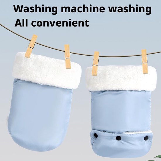 Kinderwagen Handwarmers - Wandelwagen Mof - Bescherming Koude - Waterdicht & Wasbaar - 18x34cm - A — afbeelding 4