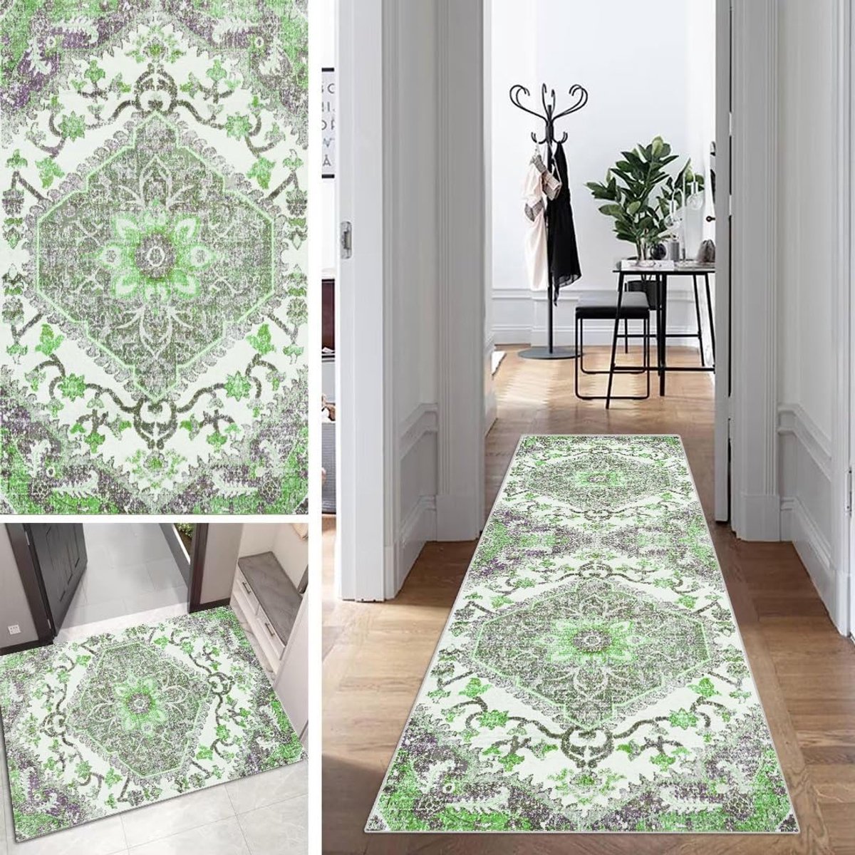 Kleurrijke tapijtloper - Hal loper - Gang en keuken - Antislip en wasbaar - 100x500cm - #2