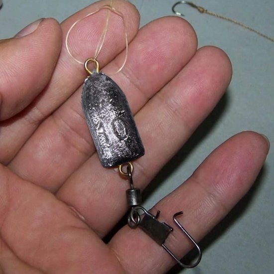 Dailygoods- Vislood 10g 5 Stuks - Sinkers - Connector - Hoog slijtvast - Unieke vorm - Gemakkelijk te gebruiken van Dailygoods — afbeelding 3
