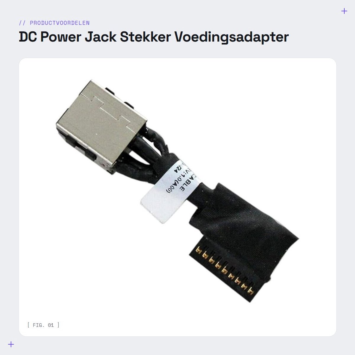 Dailygoods - DC Power Jack Stekker - Voedingsadapter - Vervangend Accessoire - Compact Formaat - Oplaadconnector - Geschikt voor Dell Gaming Laptops