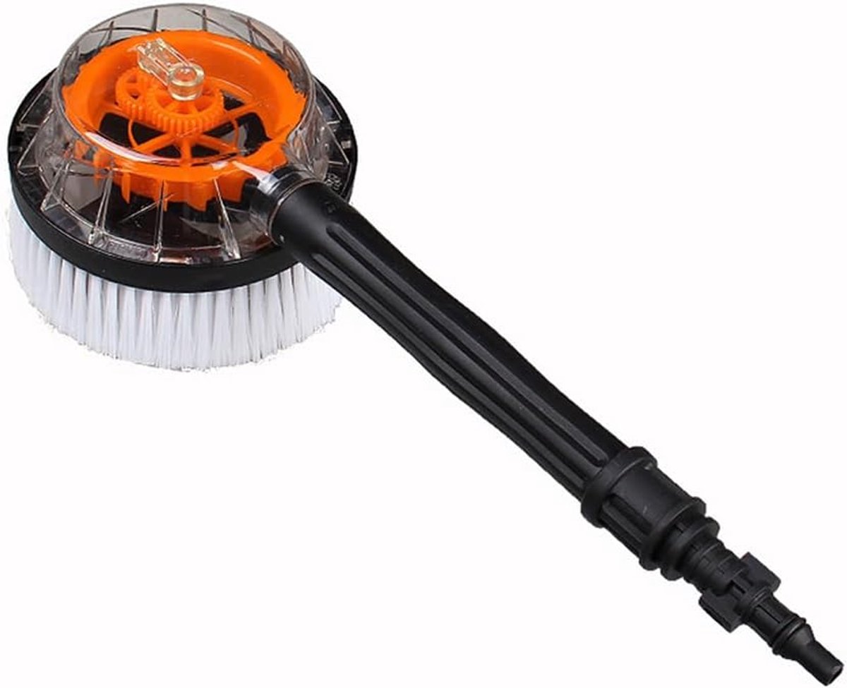 Roterende Wasborstel - Hogedruk Accessoire - Oppervlakken Reinigen - Quick Connect M22 - 42 cm Lengte - Zwart