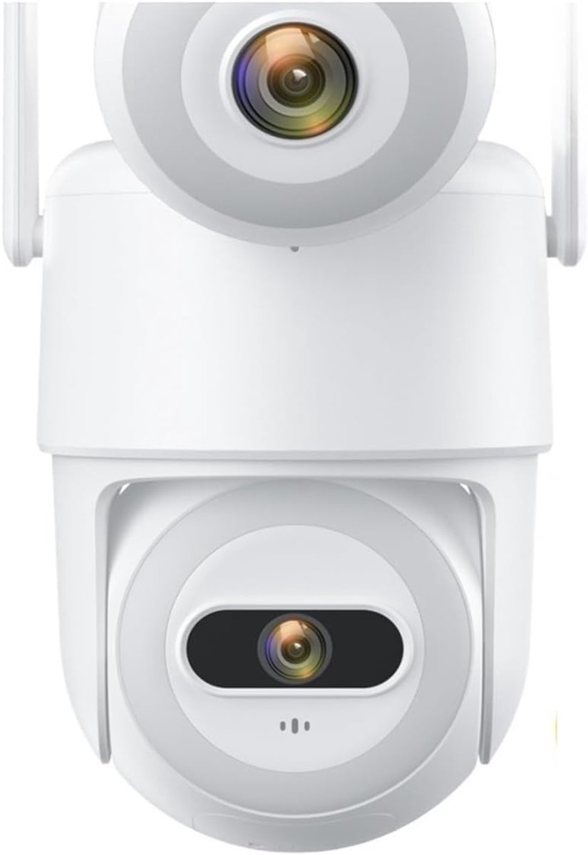 Beveiligingscamera Buiten - IP Camera Wifi - Huis Beveiligen - Dubbele Lens Dubbel Scherm - 6MP - Wit