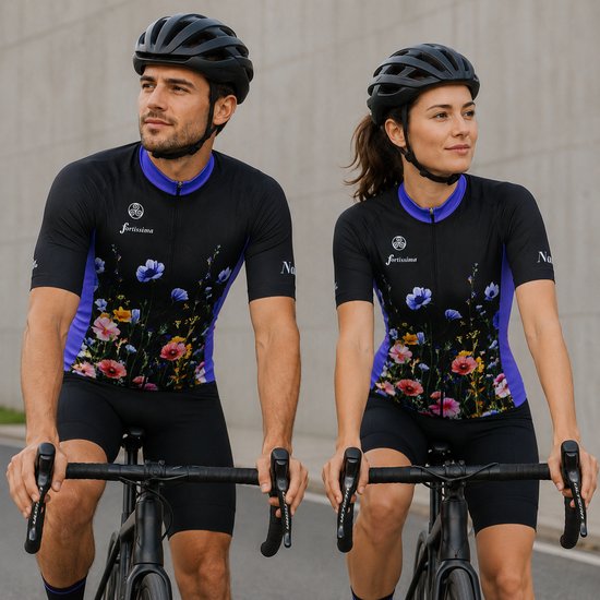 Fortissima Fietsshirt Bloemen - Heren en Dames - Korte Mouw - Maat 3XL — afbeelding 4
