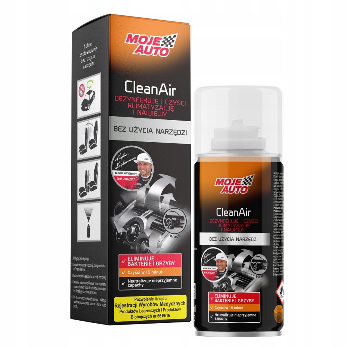 Moje Auto CleanAir - Luchtverfrisser - Zwart - 150 ml