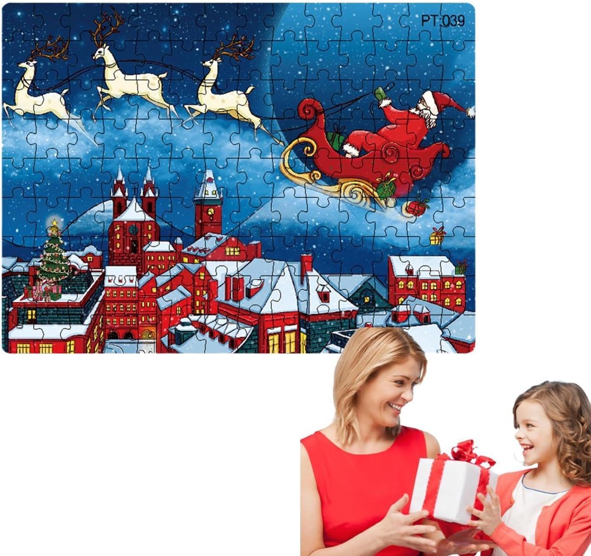 Kerstpuzzels - Legpuzzels kinderen - Feestelijke sfeer creëren - Educatief spel - 126 stukjes - Kleurrijk