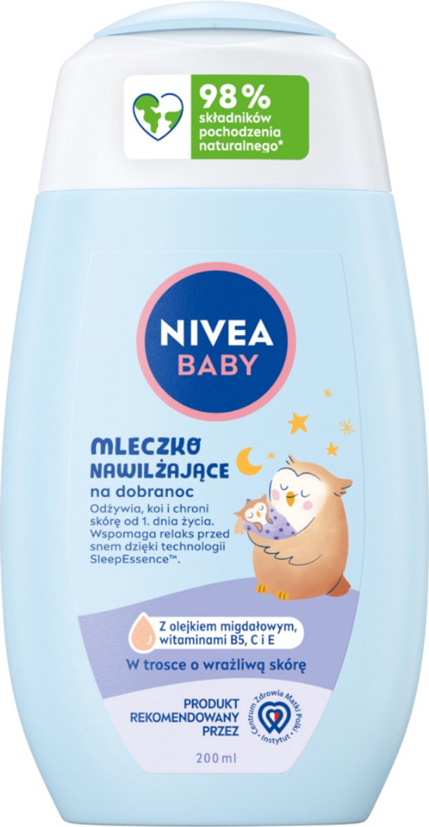 Nivea Baby - Hydraterende Melk - Voor het Slapen - 200 ml - Amandelolie