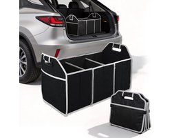 Kofferbak Organizer - Opvouwbare Tas - Auto Opbergen - Waterdicht & Stevig - 3 Compartimenten - Zwart