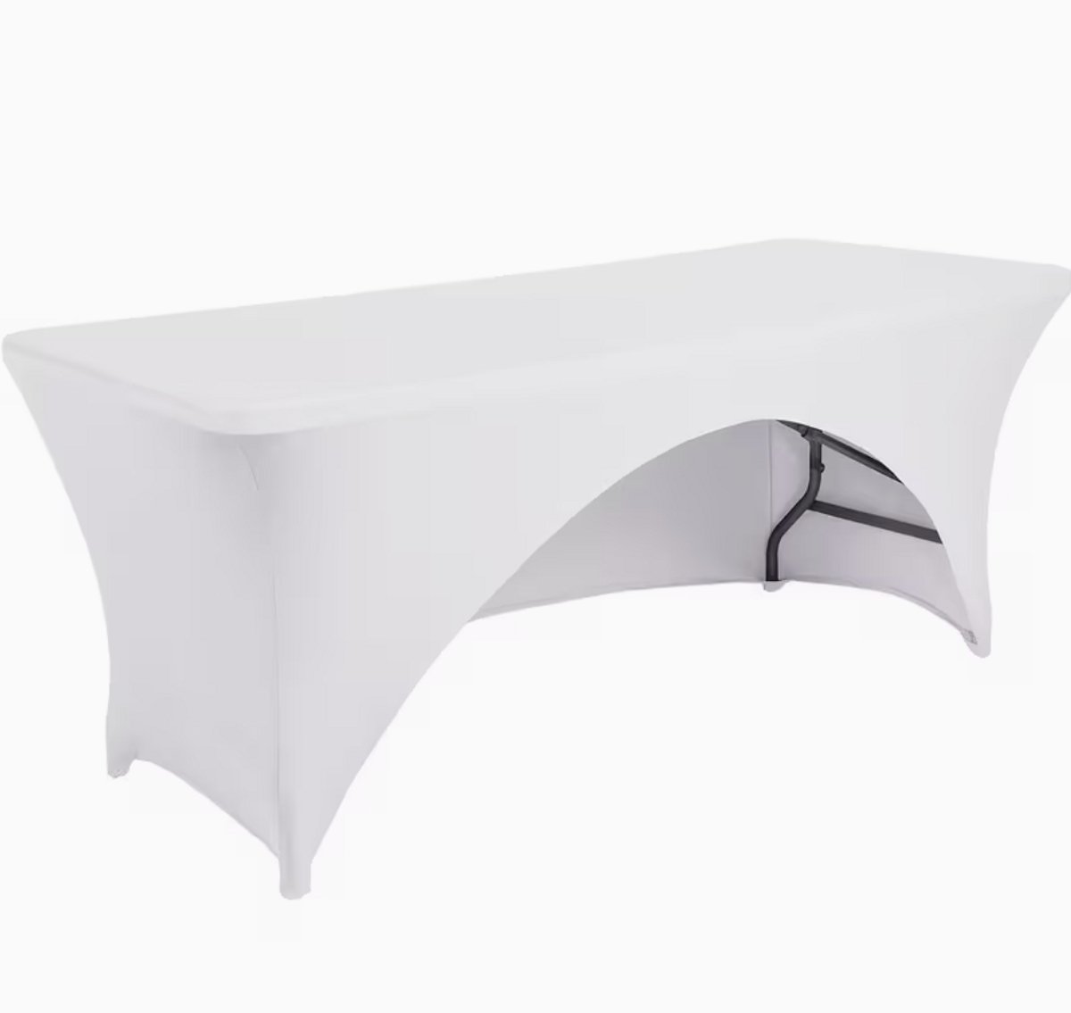 Go Go Gadget - Tafelrok - Tafelhoes - Geschikt voor tafel van 183x76 cm - Stretch - Wit - 1 stuk