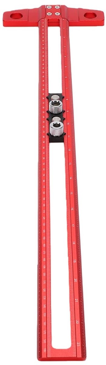 Houtbewerking Liniaal - Meetgereedschap - Technische Metingen - Dubbele Metingen - 65 cm - Aluminium