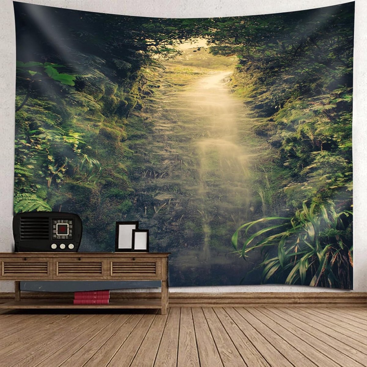 Wandkleed Natuur - Wanddoek Gordijn - Wanddecoratie Kamer - Levendige Patronen - 256x350 c
