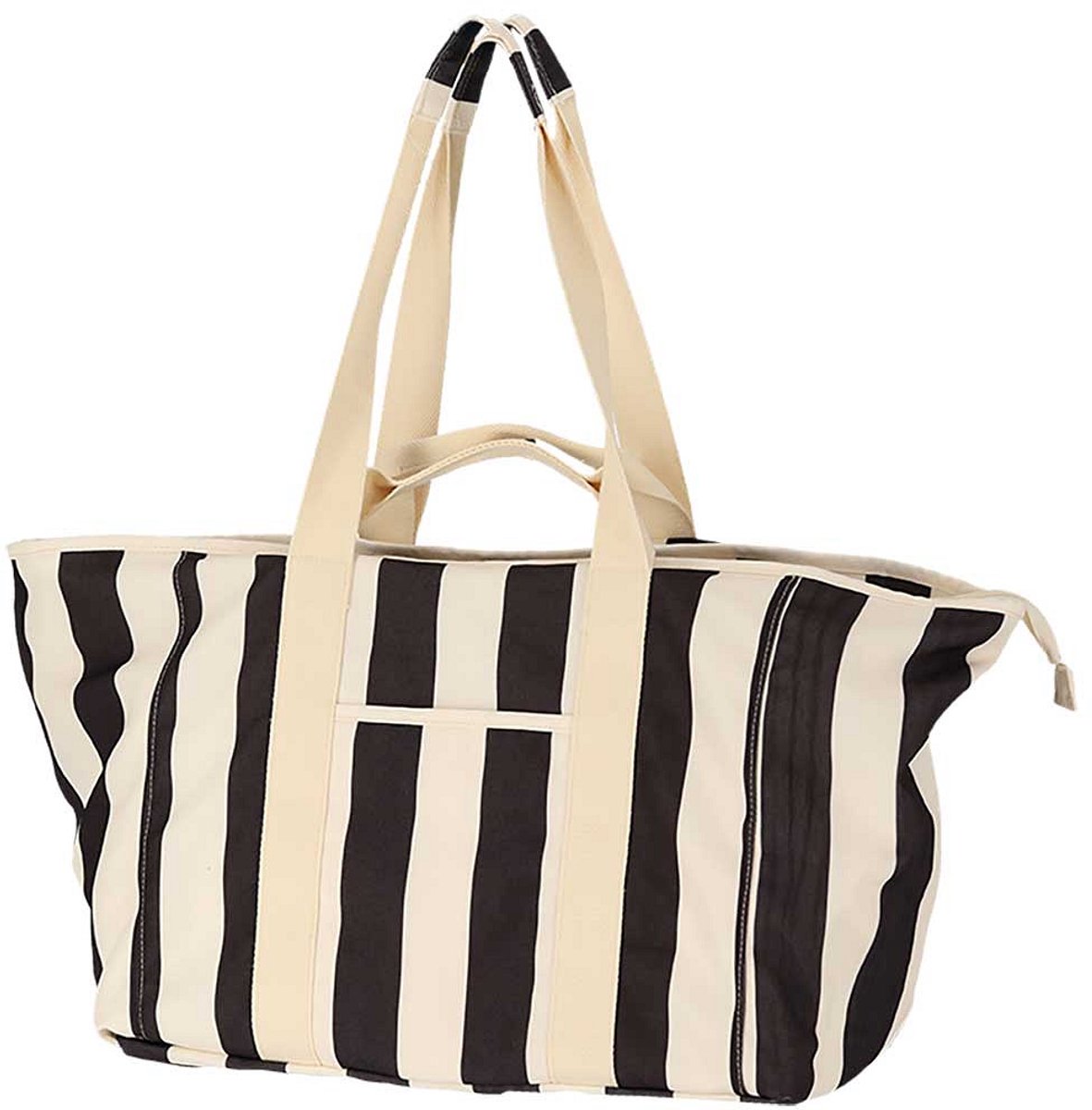Sarlini - Ladies Bag - Strandtas zomer gestreept zwart - wit