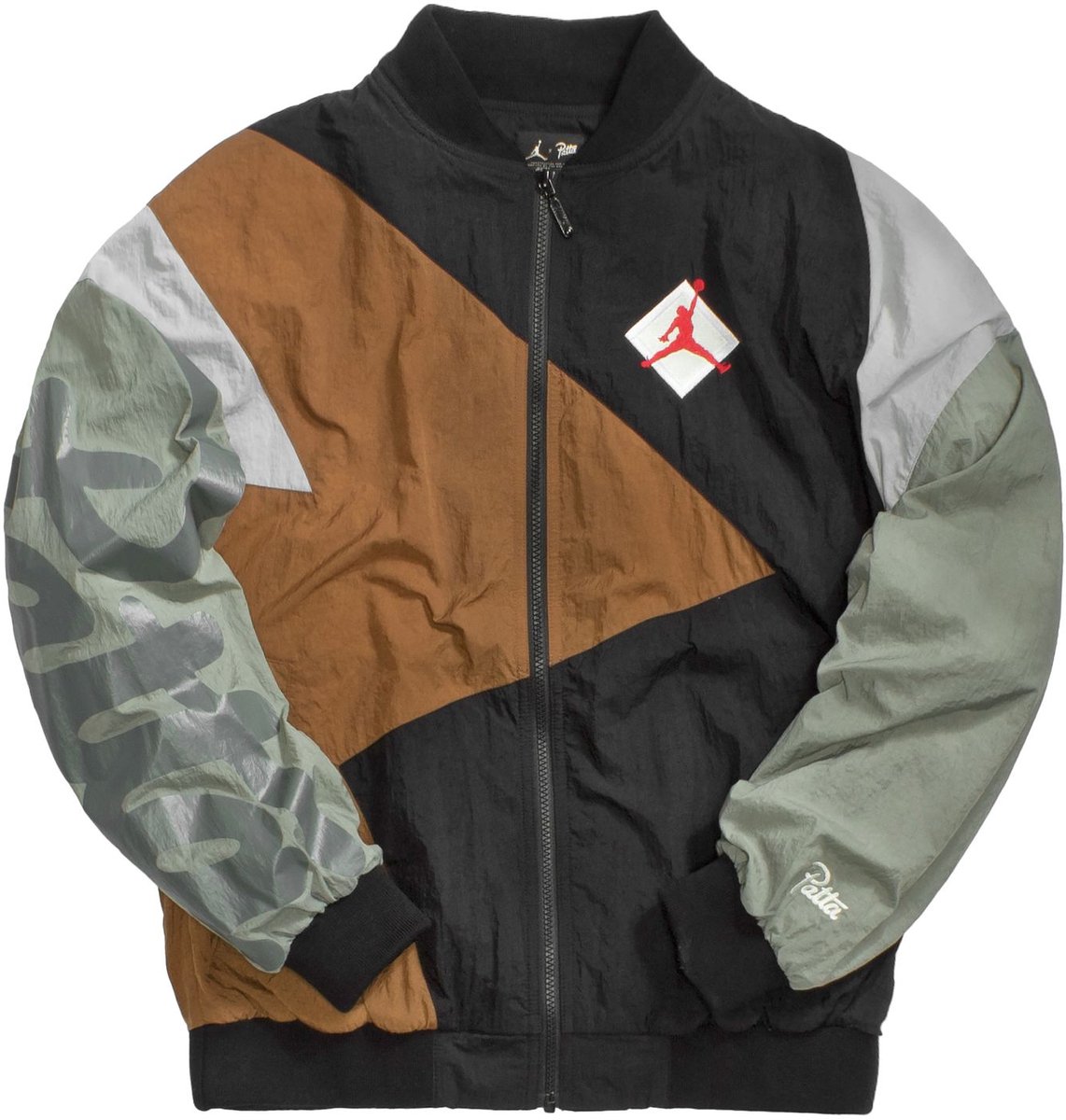 Nike Jordan x Patta Jumpman AJ7 Jacket Trainingsjack – /LT British Tan/River Rock Groenbruin Jordan Patta Zwart