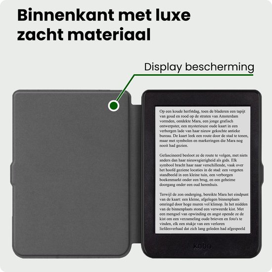Hoes Geschikt voor Kobo Nia Hoesje Bookcase Cover Hoes Trifold Met Screenprotector - Hoesje Geschikt voor Kobo Nia Hoes Cover Case - Rosé Goud — afbeelding 5