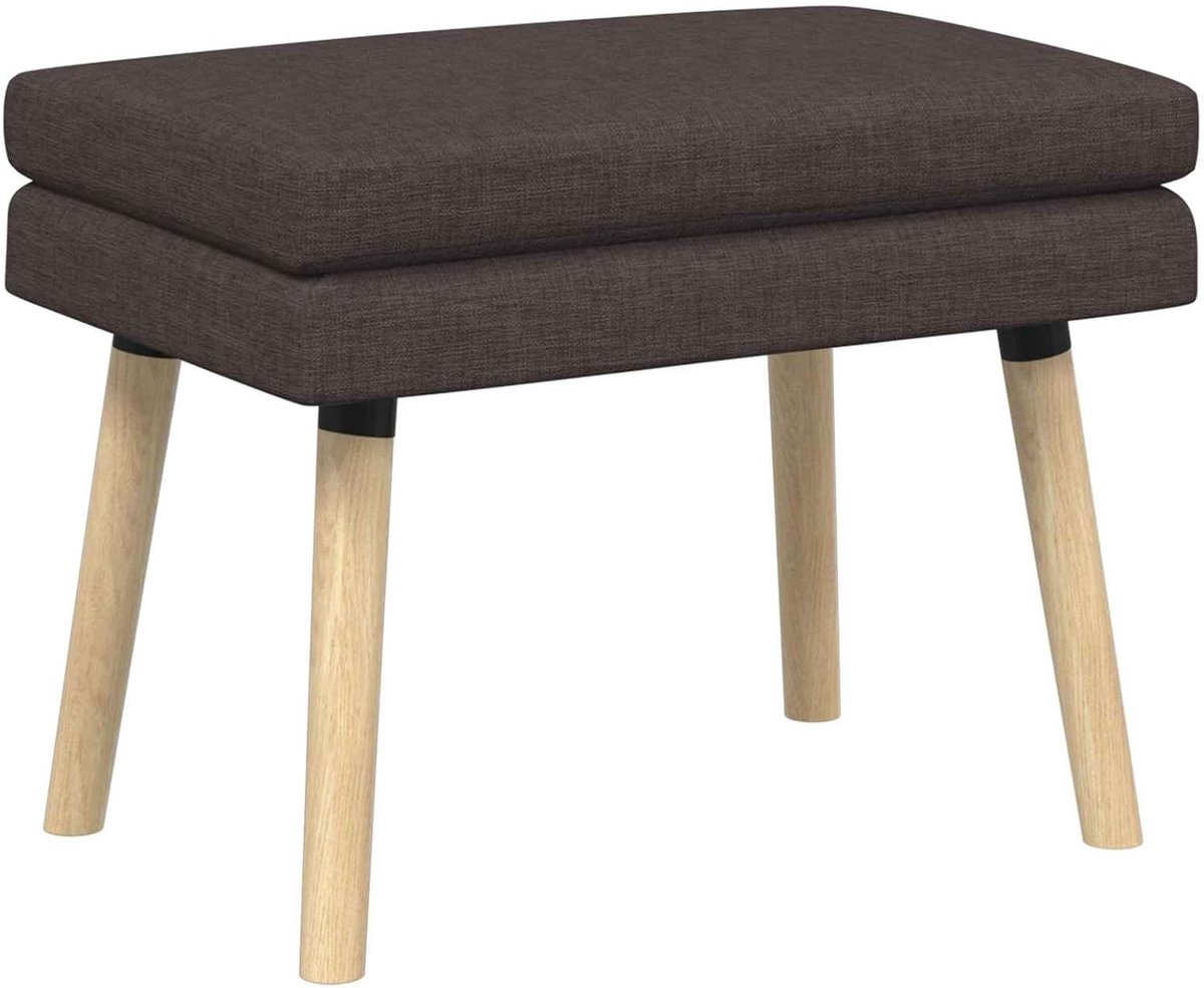 Dubbele Bank - Zitbank - Extra zitplek - Moderne uitstraling - 60 x 40 x 46 cm - Donkerbruin