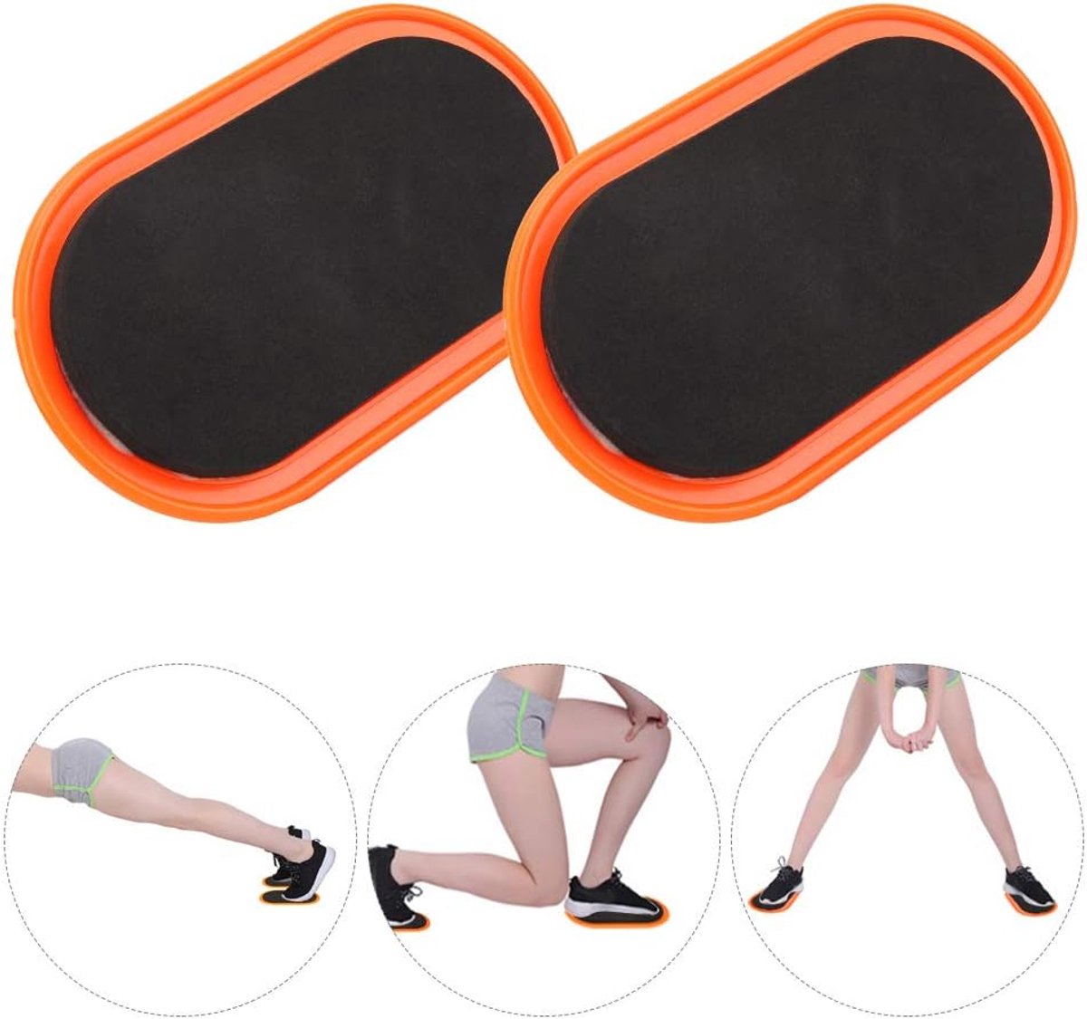 Kernschijven Set - Glijplaten Fitness - Core Training - Duurzaam ABS Materiaal - 23.5x13.5 cm - Geel