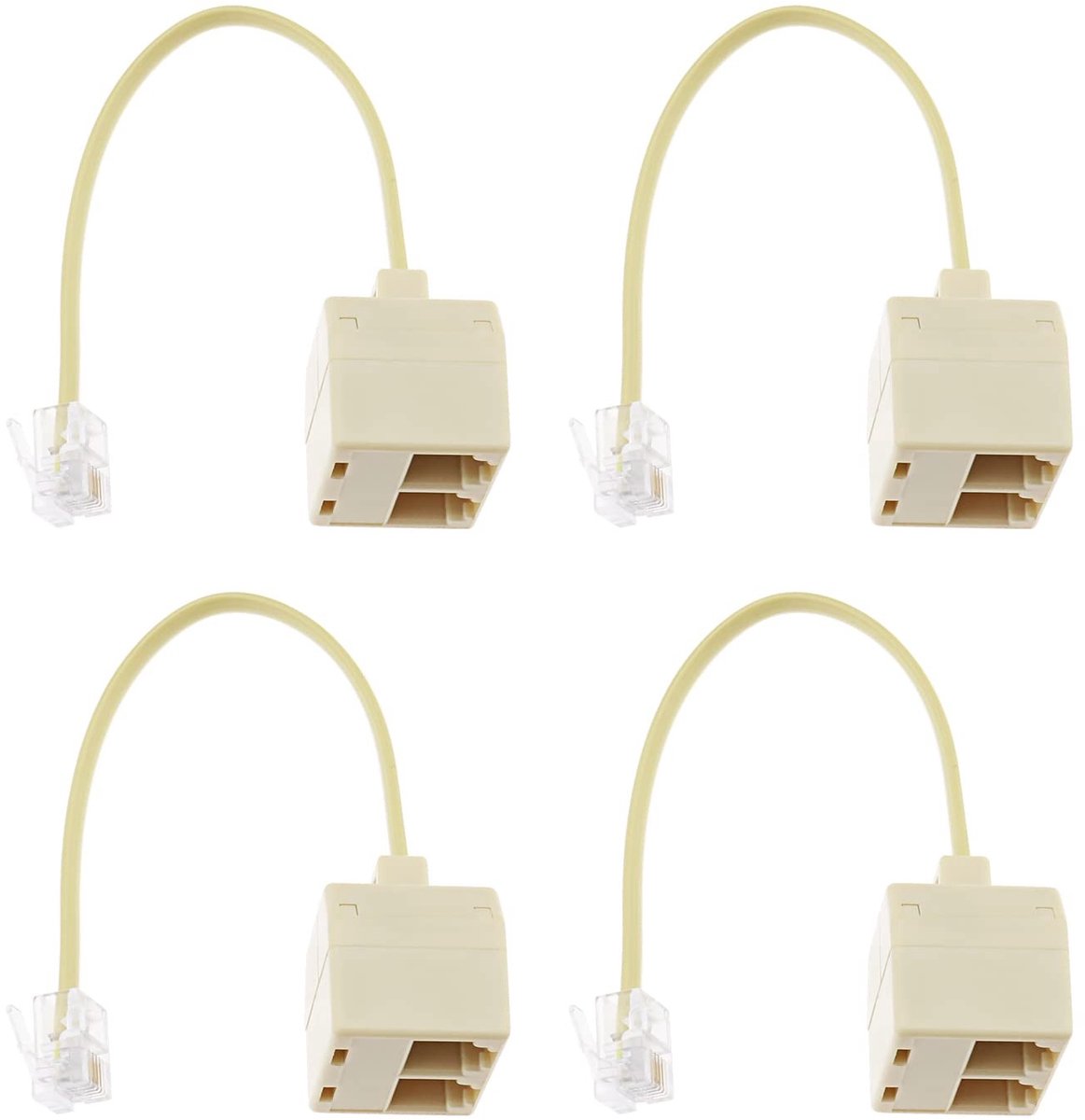 Dailygoods- Telefoon Splitter 4 Stuks - Mannelijke naar Vrouwelijke