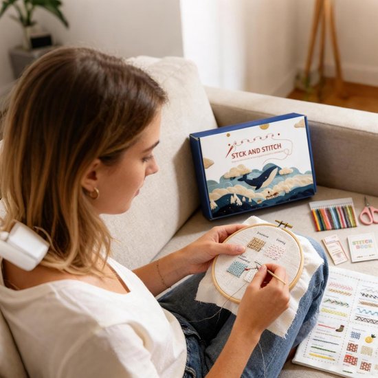 Borduurboek - Handwerk Gids - Creatief Leren - Stap-voor-stap Instructies - 20 x 12.5 cm - Multicolor — afbeelding 2
