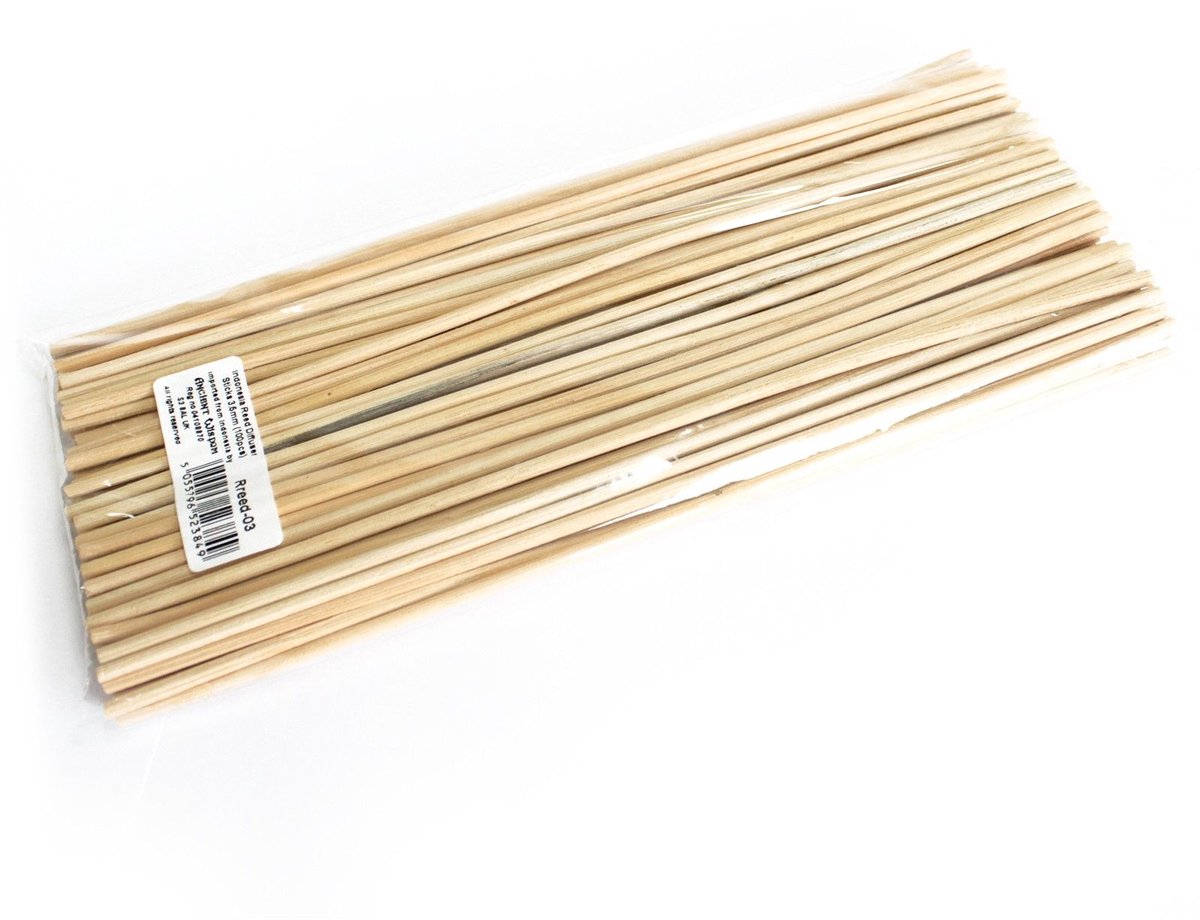 Verpakking met Indonesische rietdiffusersticks van 3,5 mm - ca. 100 stuks