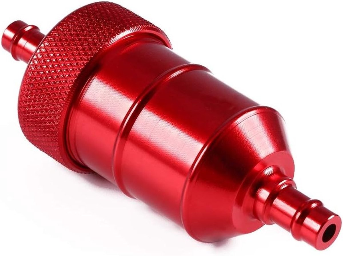 Inline Brandstoffilter voor Gas en Olie - Geschikt voor 1/4" en 6mm Slangen, Efficiënte Reiniging van Vuil en Stof